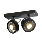 SLV Kalu Foco Aluminium Negro | Apta para 2x GU10 (AR111) 