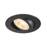 SLV New Tria 68 Foco Aluminium Negro Esférica | Recorte 68mm - Apta para 1x GU10 