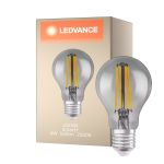 Ledvance Smart+ Wifi E27 Pera Classic con Filamento Ahumada 6W 540lm - 825 Luz muy Cálida | Regulable - Reemplazo 50W