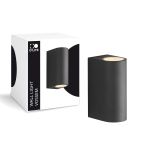 D'Lite Luz De Pared Vossem Negro Up & Down| IP54 - Apta Para 2x GU10