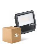 Multipack 4x Ledvance Proyector LED Aluminium Negro 41W/27W 4000lm/6000lm 100D - 840 Blanco Frio | IP66 - Simétrico