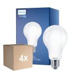 Multipack 4x Philips Classic LED Bulbo E27 Pera Mate 17.5W 2452lm - 827 Luz muy Cálida | Reemplazo 150W