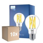 Multipack 10x Philips Master LED E27 Pera Con Filamento Clara 10.5W 1521lm - 922-927 Dim To Warm | Mejor Reproducción De Color - Regulable - Reemplazo 100W