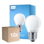 Multipack 10x Philips Corepro LED Lustre E27 Esférica Mate 6.5W 806lm - 840 Blanco Frio | Reemplazo 60W