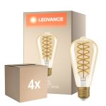 Multipack 4x Osram Vintage 1906 LED E27 Edison Con Filamento Oro 8.8W 806lm - 824 Luz Muy Cálida | Regulable - Reemplazo 60W