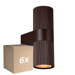 Multipack 6x Nordlux Kyklop Luz De Pared Aluminium Oxidado  Up & Down | Apta para 2x GU10