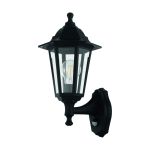 Eglo Luz De Pared Duanera Negro | IP44 - Apta para 1x E27 - Sensor De Movimiento
