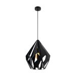 Eglo Colgante De Luz Carlton 5 Acero Negro | IP20 - Apta para 1x E27 