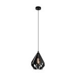Eglo Colgante De Luz Carlton 5 Acero Negro | IP20 - Apta para 1x E27 
