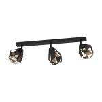Eglo Luz de techo Carlton 7 Acero Negro Cobre | IP20 - Apta para 3x E27 