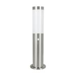 Eglo Lámpara de pedestal Helsinki Acero Inoxidable | IP44 - Apta para 1x E27 - Sensor De Movimiento