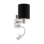 Eglo Luz De Pared Pasteri Acero Níquel Satinado 40 | IP20 - Incl. Foco y Excl. 1x E27