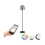Eglo Lámpara de pie Alfero-Z Acero Negro 15.5W 2000lm - 827-865 Ajustable Blanco + RGB | IP20 - Zigbee Regulable