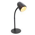 Eglo Lámpara De Mesa Carlo Acero Negro | Apta para 1x E14