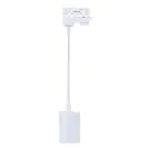 Noxion Foco de carril Colgante De Luz 3 Fases Aluminium Blanco | Apta para 1x GU10