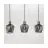 Eglo Colgante De Luz Empoli Acero Negro | IP20 - Apta para 3x E27 