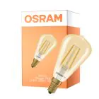 Osram Vintage 1906 LED Classic Edison E14 Ámbar 2.8W 250lm - 822 Luz Muy Cálida | Regulable - Reemplazo 25W