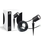 D'Lite Pico Luz Fuse Cable De Alimentación Negro | IP65 - Apta para 1x GU10 | incl. cable 2 Meter
