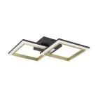 Eglo Luz de techo Calliera Acero Negro Oro 18.4W 2500lm - 840 Blanco Frio | IP20 - Regulable 